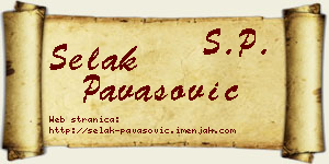 Selak Pavasović vizit kartica